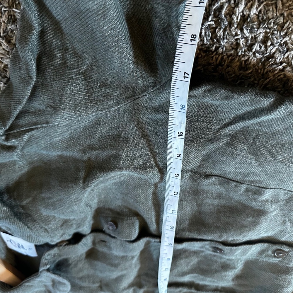 Son de Flor Sophie Linen Dress Cottagecore Midi Peter Pan Collar Long Sleeve S - Picture 7 of 9